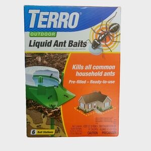 TERRO Outdoor Liquid Ant Baits 6 Stations Kills All Common Household Ants NIB